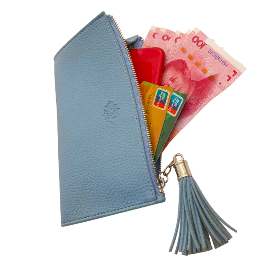 New Style Portable Short PU Fashion Leather Card Holder, Card Case Coin Purse Zipper Card Holder Leather Wallet Wholesale