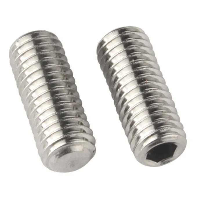 Sunpoint M2 M 3M4 M5 M6 M8 M10 304 stainless steel flat end machine set screw headless hex socket base set screw