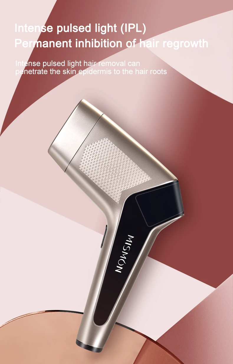 MISMON Painless Home IPL Machine Ice Cool Epilator for Permanent Hair Removal for Both Men and Women