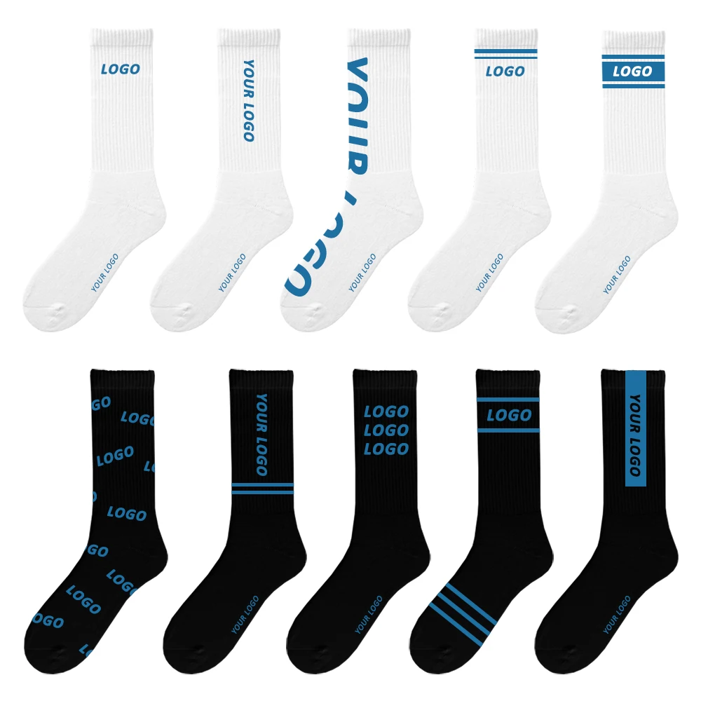 Socks Uron 2022 High Quality Low Moq Crew Socks Custom Logo Crew Socks from china