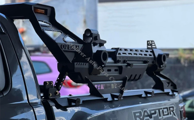 Универсальный стальной рулон для рейнджера Dmax NP300 D40 Hilux Revo Rocco Vigo со светодиодным полевым боевым задним рулевым стержнем
