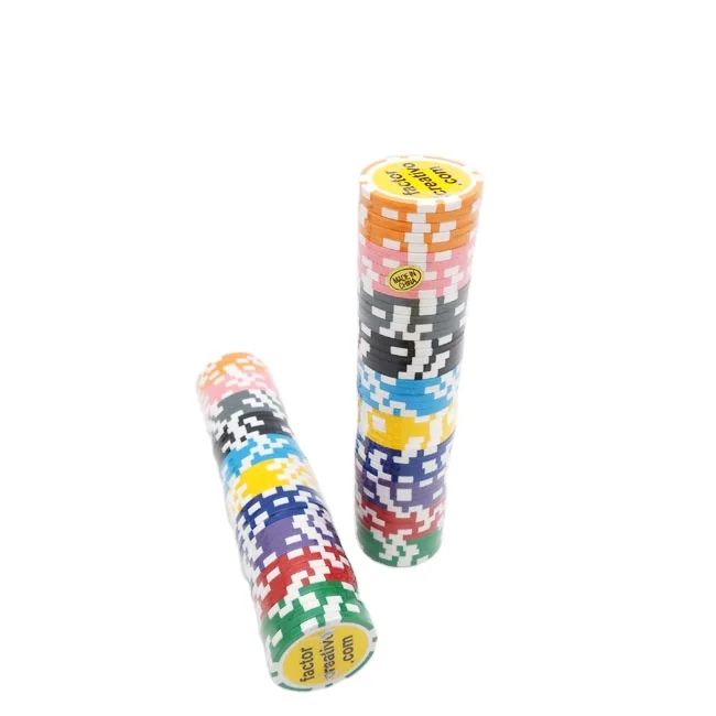 40 mm diameter 11.5 grams Custom logo full color printing on both side unique casino poker chips golf ball marker