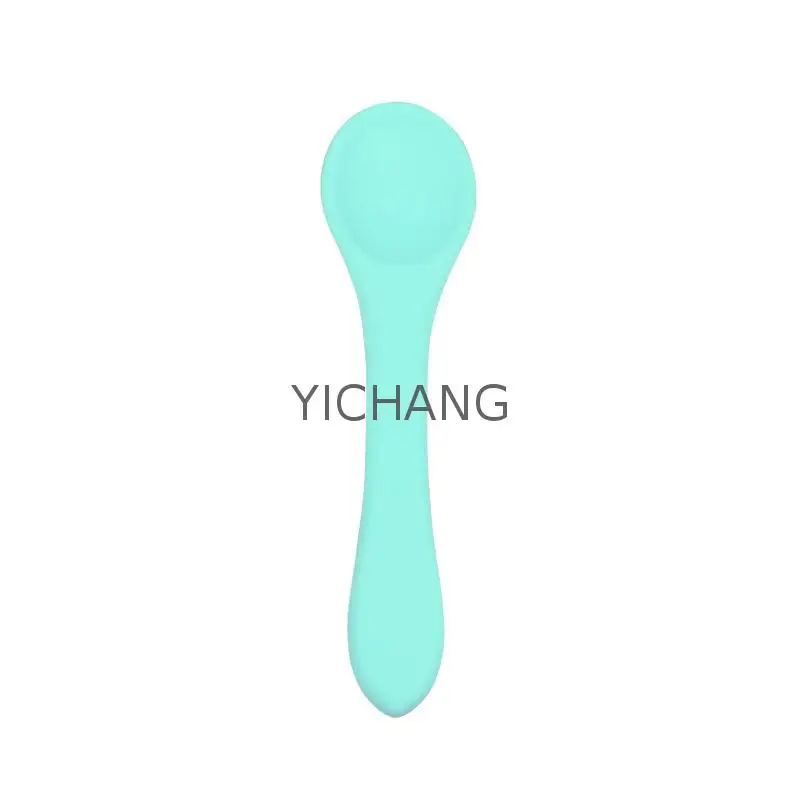 Wholesale High Quality Custom BPA free Food Grade Feeding Toddler Silicone Baby Spoon