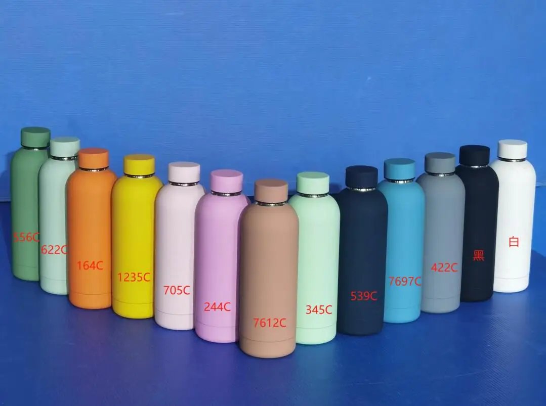 GV036 stocked Custom double wall insulated thermos logo printed hot and cold stainless steel 304 water flask with lid