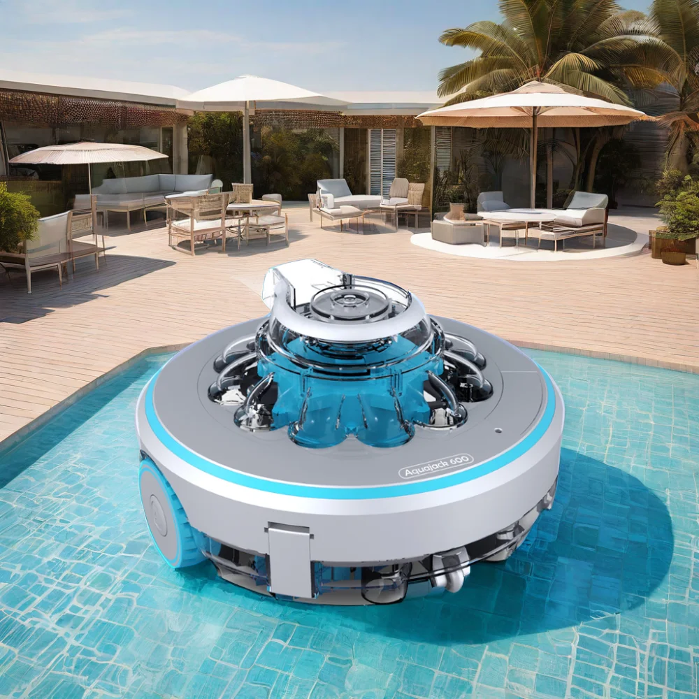 Poolstar Aquajack 600 Cordless Rechargeable Automatic robot Vacuum Cleaner 4000mAh Cleaning Swimming Pools GS ETL CE BSCI