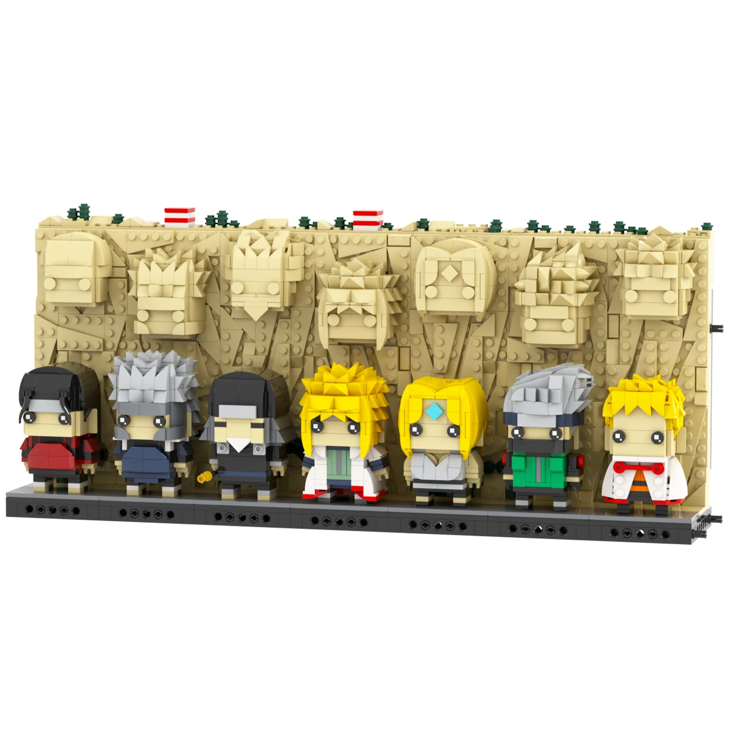 MOC7241-7247 Uzumaki Mehokage Rock Senju Hashirama Tobirama Hatake Kakashi Sarutobi Hiruzen Assemble Building Blocks Kids Toys
