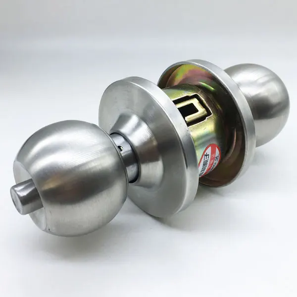 Factory Wholesales Stainless Steel Security Entrance Cylindrical Ball Door Handle Lock Tubularround knob door lock