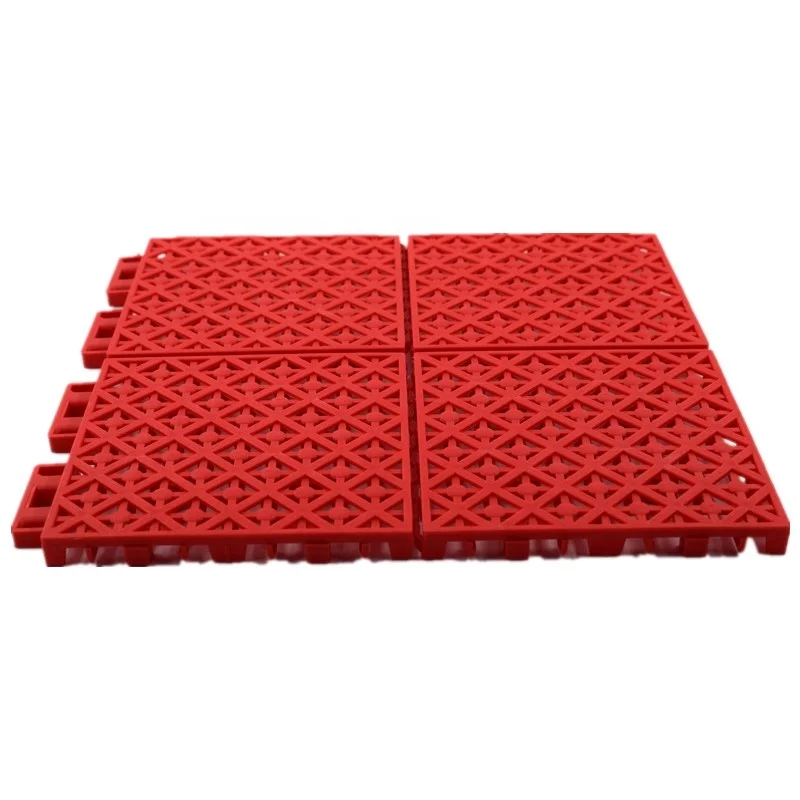 Basketball Court Interlocking Tiles with Line Drawing FIBA 3X3 Flooring