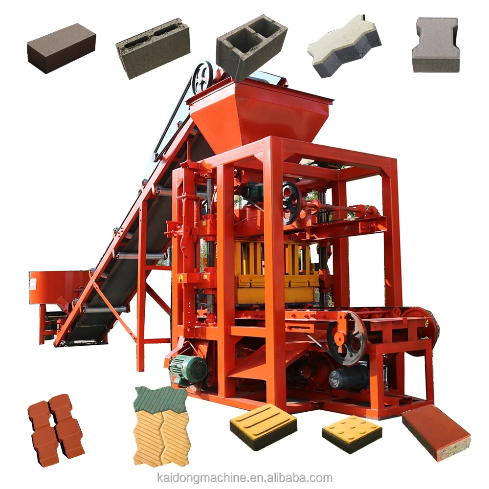KAIDONG QT4-23A high quality Interlocking Brick making Machine cement  Hollow Block Making Machine solid brick maker machine