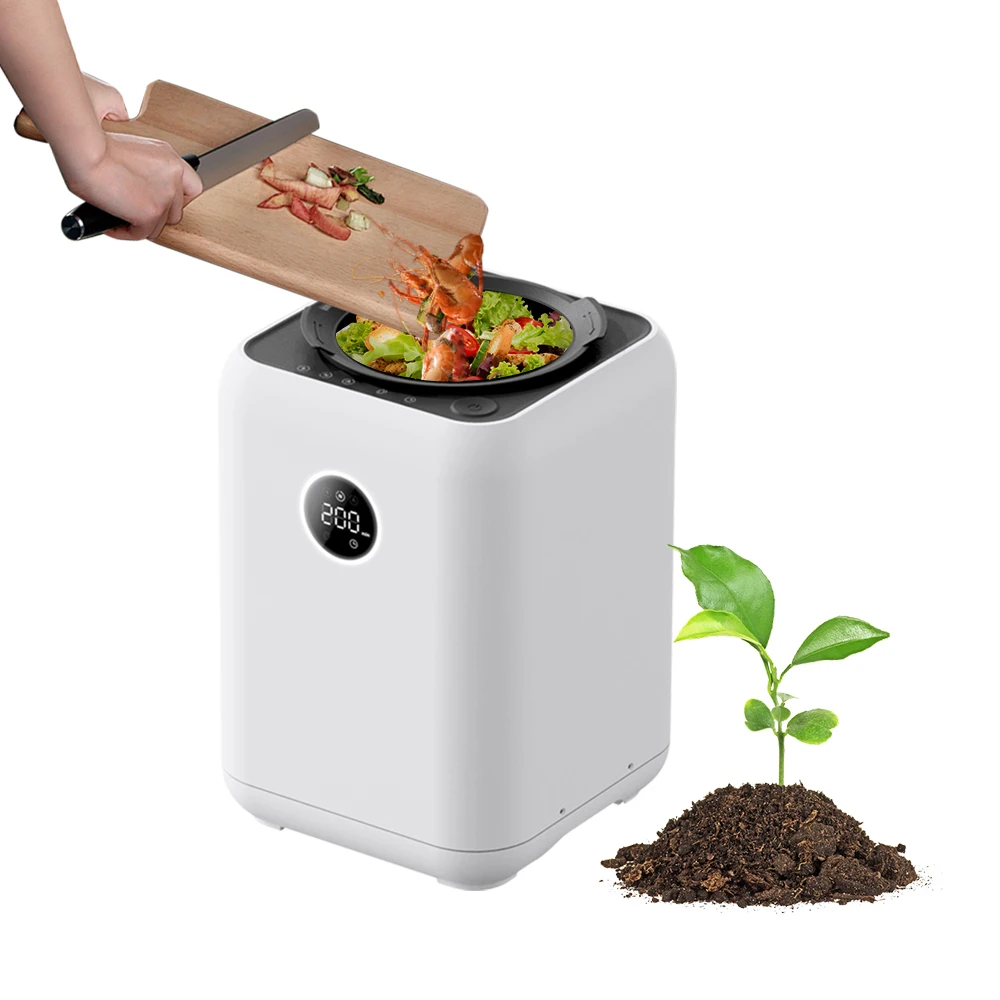 2022 Household Kitchen Food Waste Composting Machine Automatic Customized Kitchen Food Waste Garbage Disposer Black Electric 50