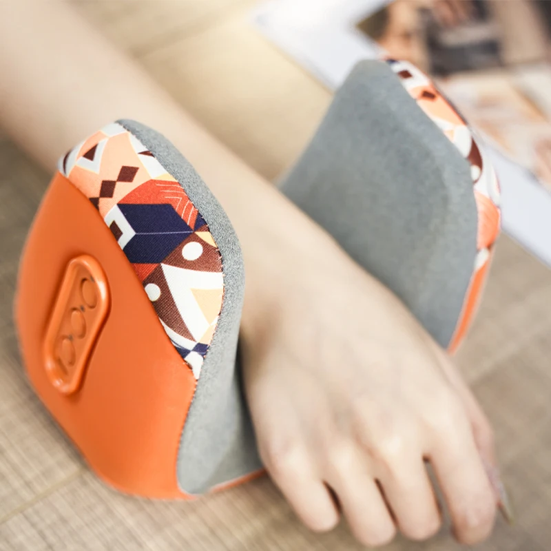 JAMOOZ  Upgraded Wireless Rechargeable Smart Heated Air Pressure Vibrator Hand Wrist Massager with heat/roller