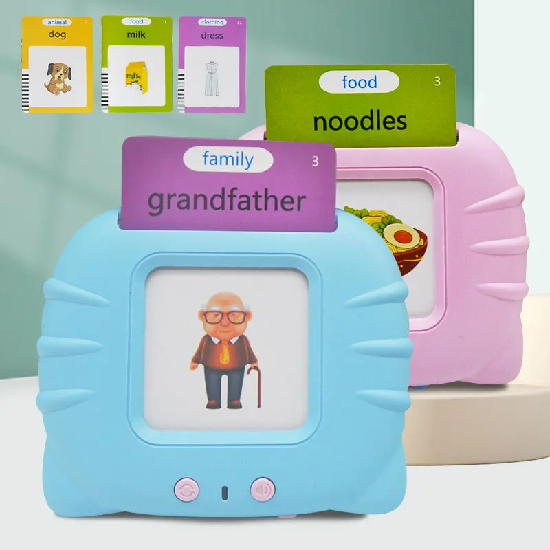 Arabic Alphabet Flash Cards Toy Kids Spanish Spelling Words Talking Educational Flashcard Reader Children English Reading Cards