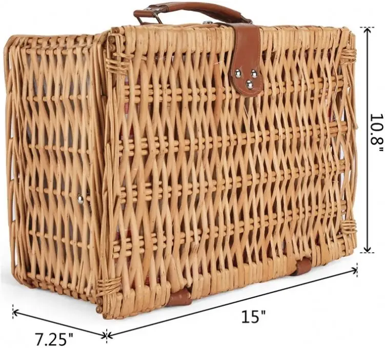 Picknickkorb Aus Weide, Holz Picknick Essenskorb Porzellan Bambus Lands End Trolley Zubehor Fur Picknickkorbe Geschenkkorb