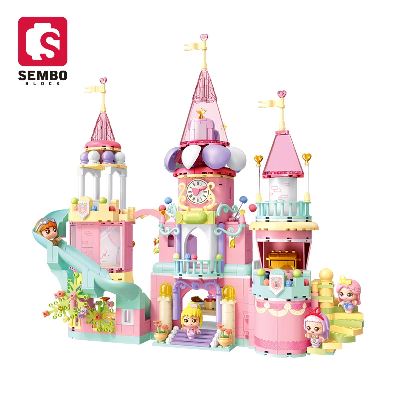 Конструктор Sembo 615019 с изображением конфет, планеты, девочки, развивающие кирпичи «сделай сам», набор строительных блоков, Замок принцессы, наборы кукол, детская игрушка