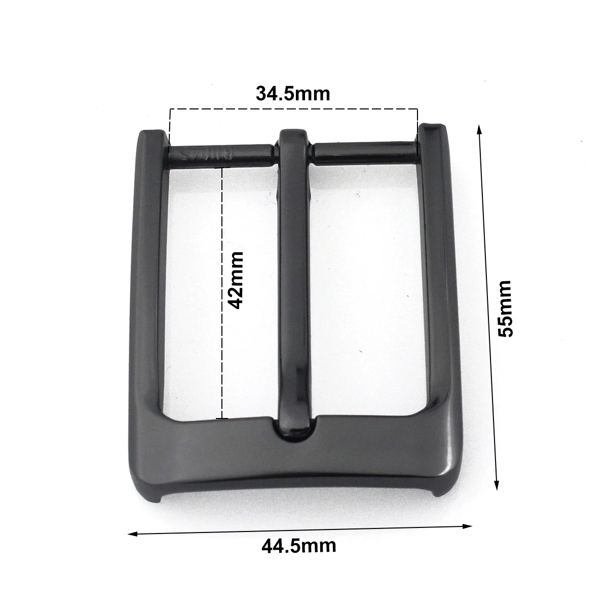 Metal Belt Buckle 35mm Gun Black Single Pin Buckle Jeans Waistband Buckles For 32mm-34cm Belt Leather Craft Accessories