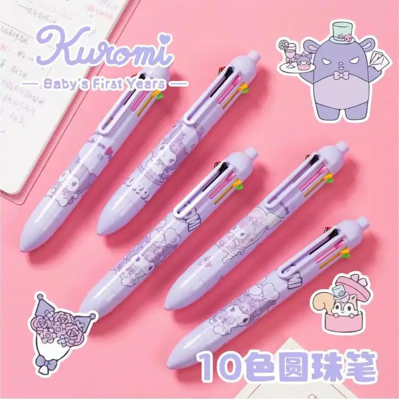 High appearance level limit cartoon multicolor ballpoint pen students must hand book 0.5 press stroke ballpoint pen gel pen