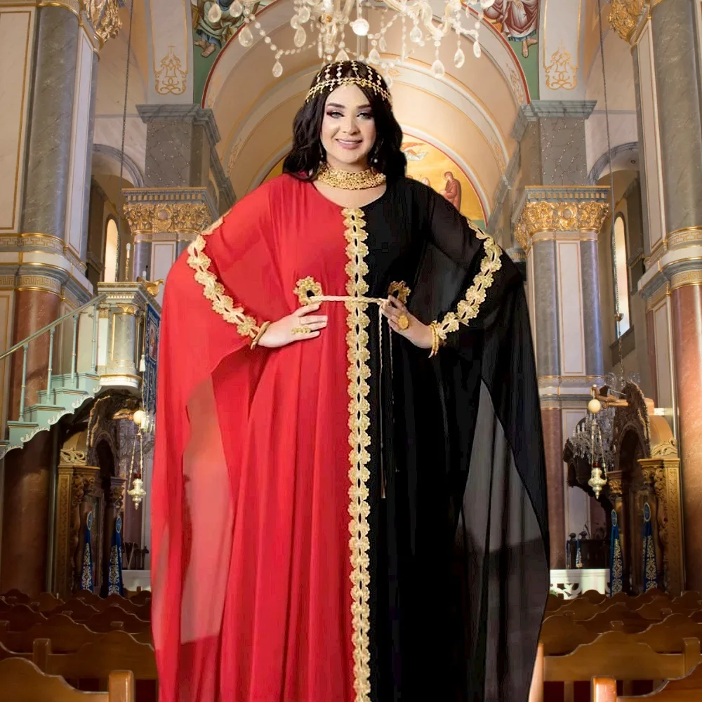 African Plus Size Loose Gauze Retro Banquet Dashiki Set for Women Shawl Matching Color Lace-Up Made of Polyester for Adults