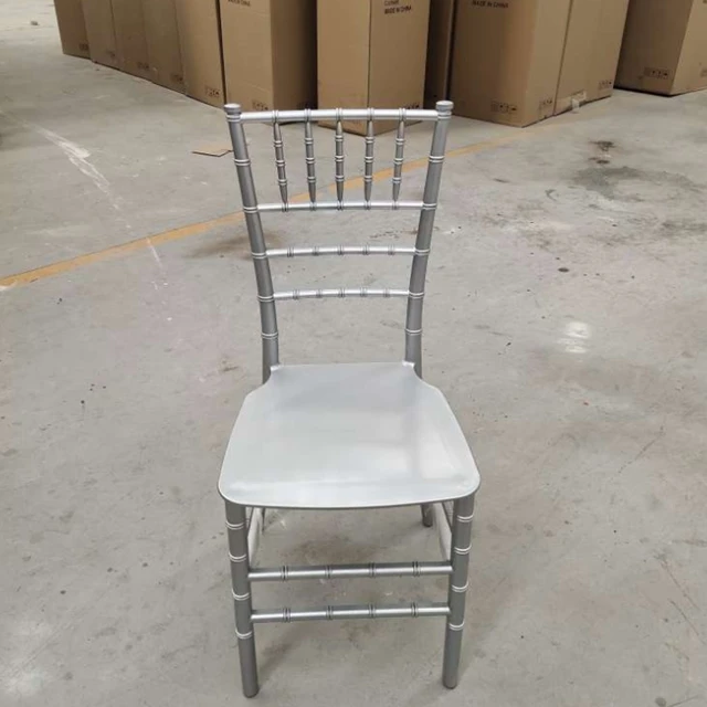 Полипропиленовый пластиковый моноблок Серебряный стул Chiavari
