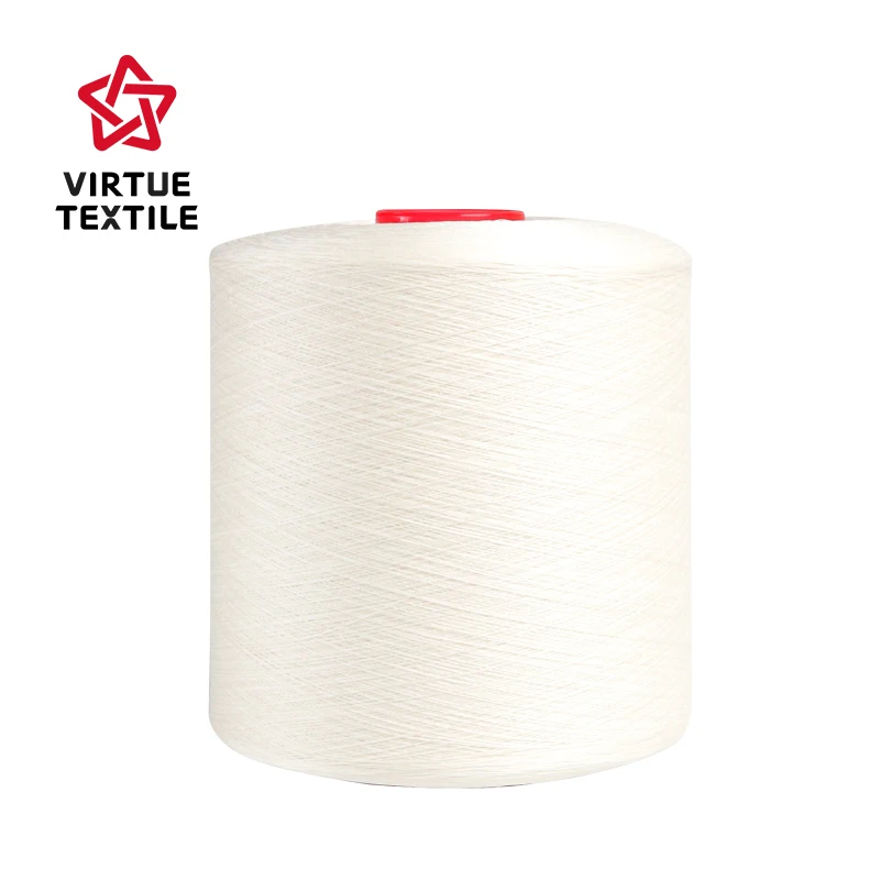 Virtue Textile China Supplier 100% Pure Cotton sewing thread 20s/2 50s/2 raw white for underwear/shirt/socks
