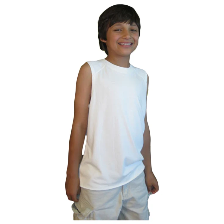 
Attractive Price New Type Viscose Bamboo Boys Tank Top Sleeveless Oversize Wholesale Kids T Shirt 