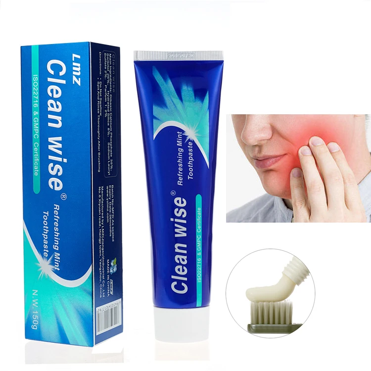 Custom Private Label Gums Bleeding Anti Sensitative Anti Plaque Fluoride Free Mint Flavored Toothpaste