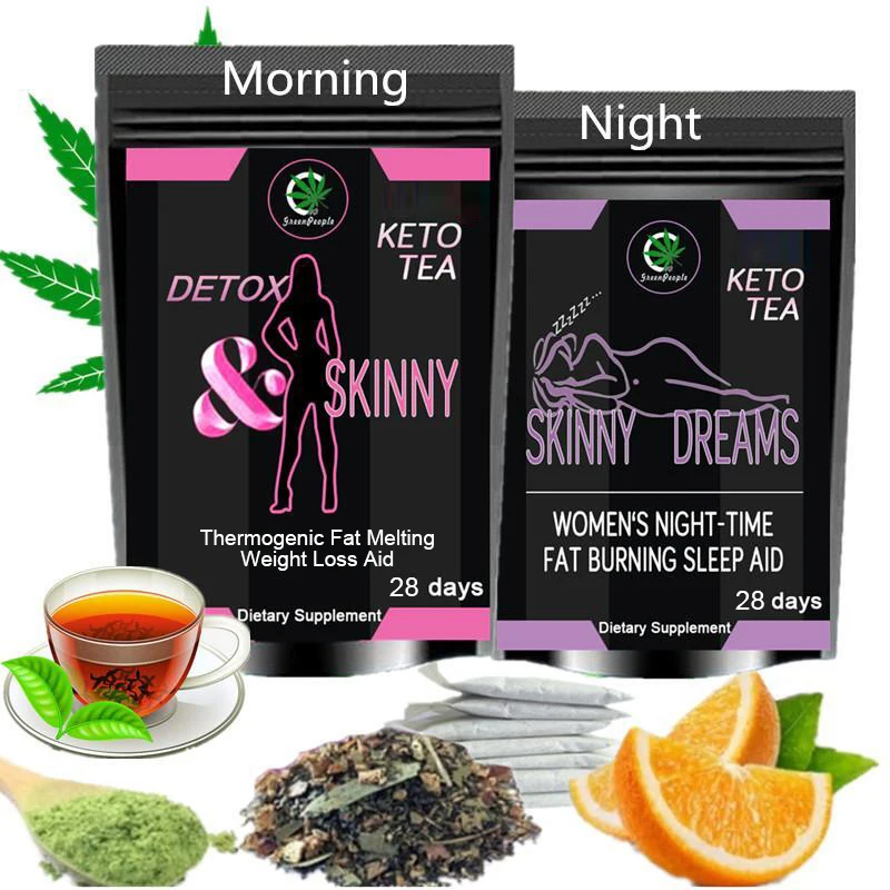 28 Day Morning Detox Tea Burning Fat Colon Cleanse Flat Belly Natural Balance Weight Loss Products without side effect