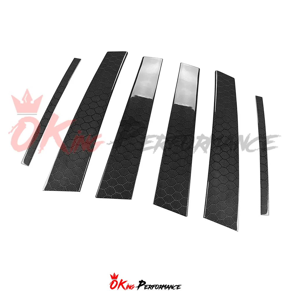 HoneyComb 100% Real Carbon Fiber A B C Door Pillar Cover For INFINITI Q50