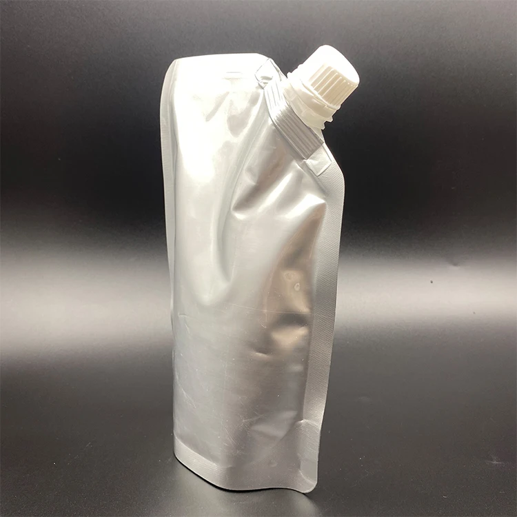500ml/1000ml white PE bag juice packaging pouch food bag corner spout pouch foil standing spout pouch
