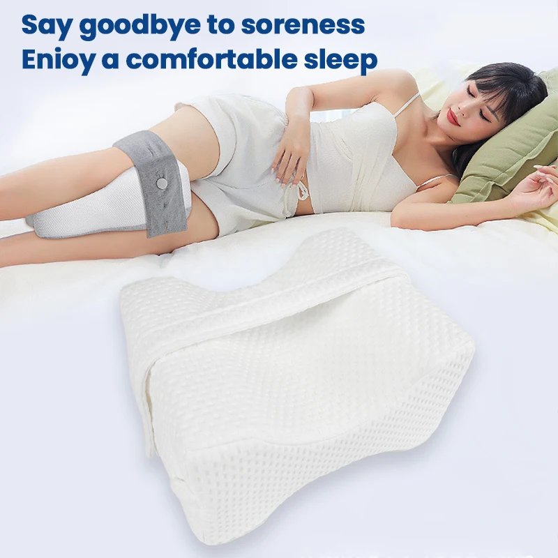 Wholesale adjustable memory foam orthopedic knee rest pillow between the legs with strap