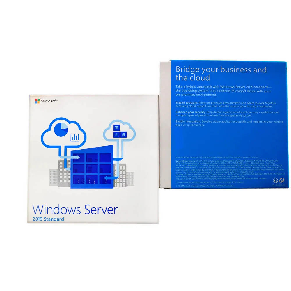 hot sell software server standard 2019 DVD full box