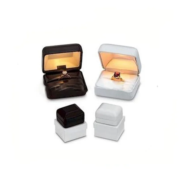 Hot Sale Romantic Sweet Luxury Velvet Ring Box Ring Custom Jewelry Box Ring Etc With Led Light