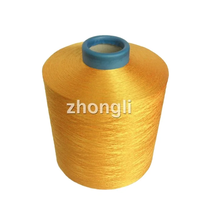 Полиэфирная пряжа желтого цвета zhongli chemical DTY 450D/144F TBR ASR017