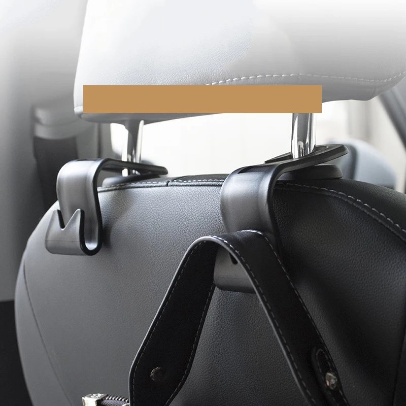 4pcs/Set S Type Car Seat Headrest Hooks Hanger Storage Organizer Universal For Handbag Purse Coat Fit Universal Vehicle Car