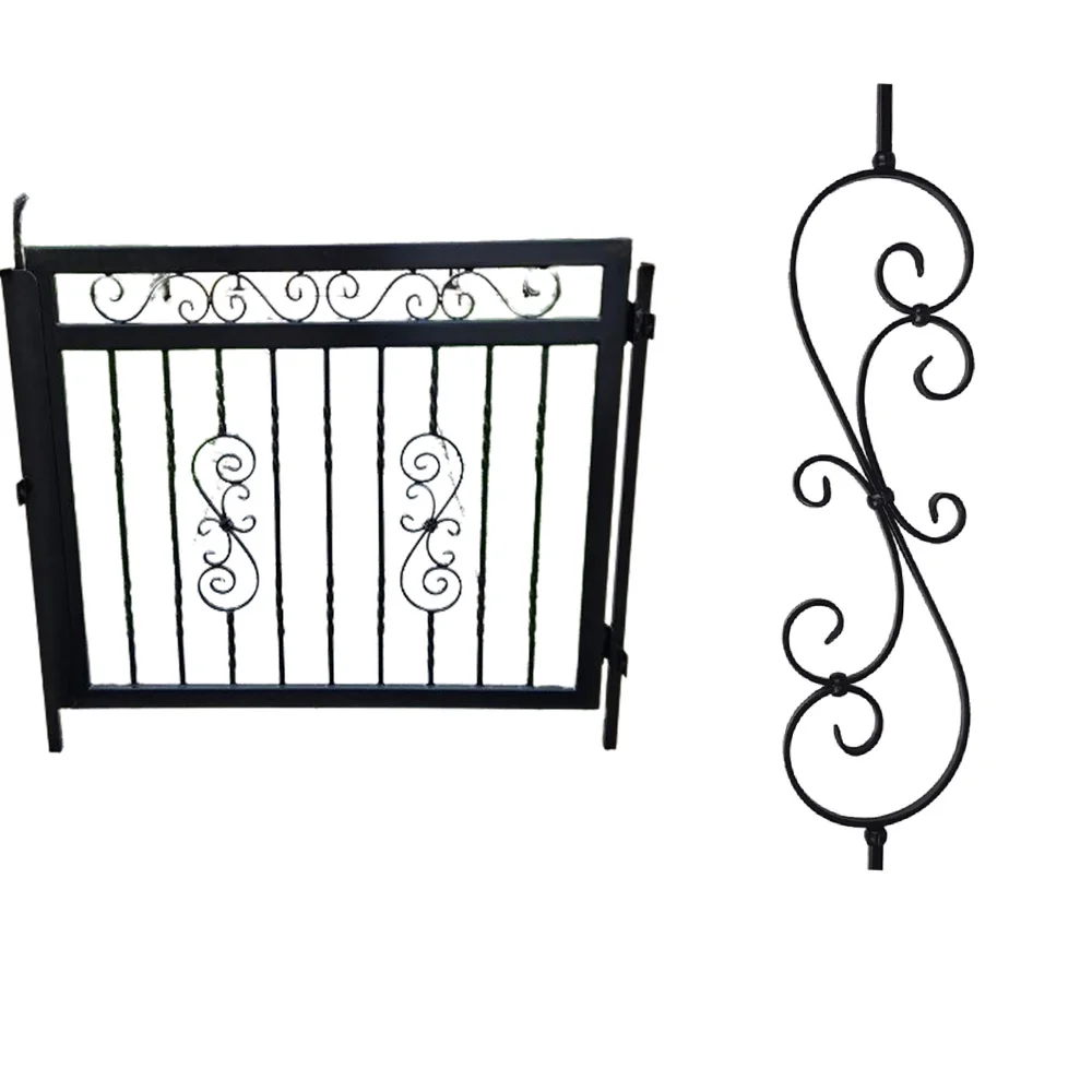 decoration Enclosure Building Terrace Home wrought iron fence gate metal ornaments