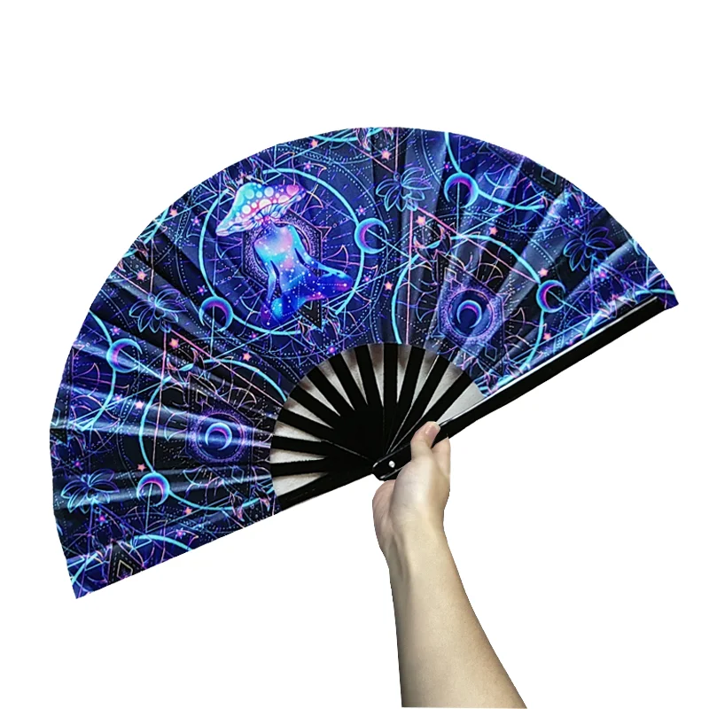 Custom design printed 13 inch large folding hand fan for events