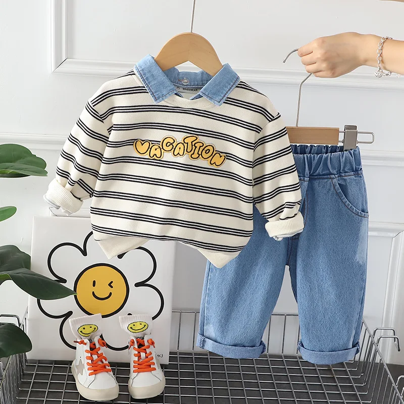 Wholesale Newborn Baby 2pcs Spring Autumn Costume Baby Boy Girl Clothes Set Good Quality Outfits Baby Clothing Gift Set