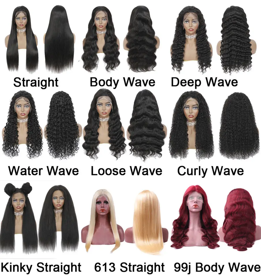 Factory Wholesale Deep Wave HD Full Lace Wigs Human Hair Lace Front Peruvian Virgin Hair 360 Lace Front Wigs for Black Women