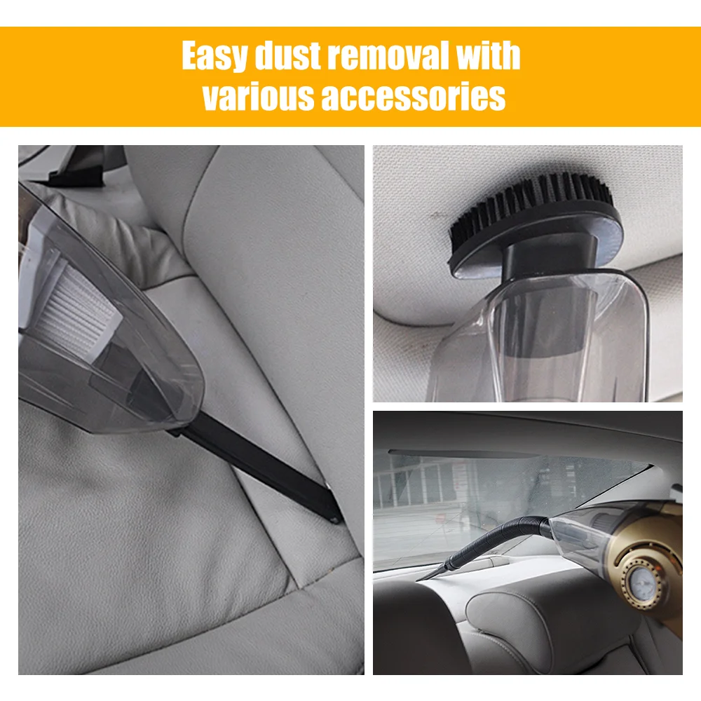 4 in 1 High Power 120W Multifunctional  Portable Car Vacuum Cleaner with Compressor