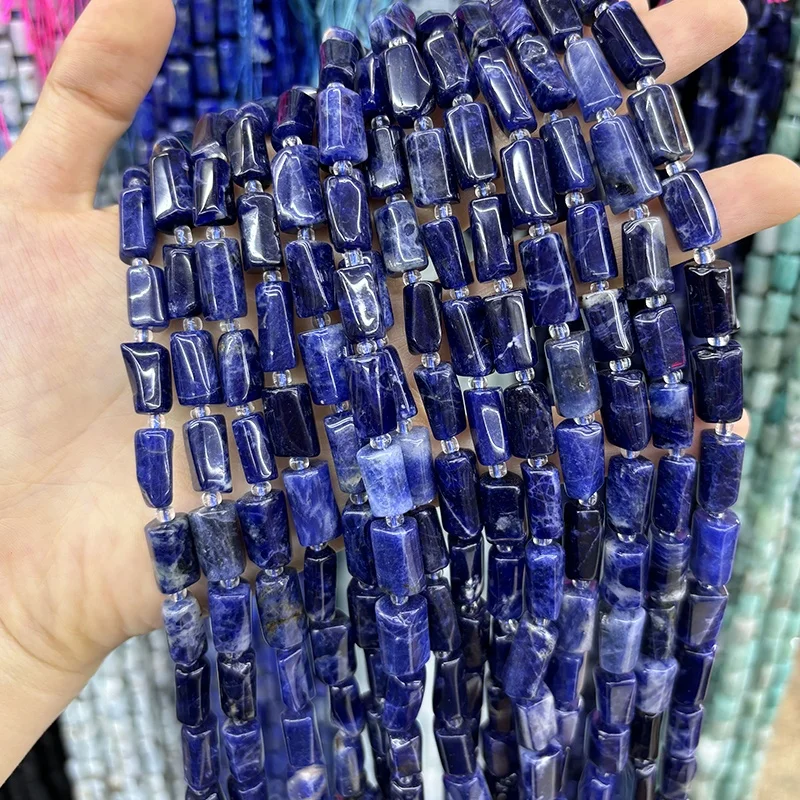 8*12mm Natural Polished Cylindrical Irregular Energy Gemstone Beaded Loose Beads For Jewelry Making Bracelet Necklace