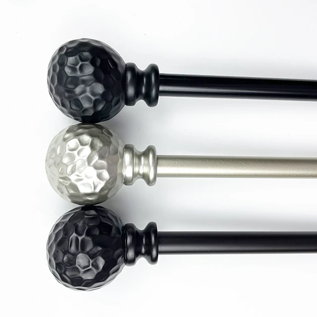 New Style Modern Single Resin Curtain Rod Pole With Accessories for Living Room Decorate Curtain Rod Supplier