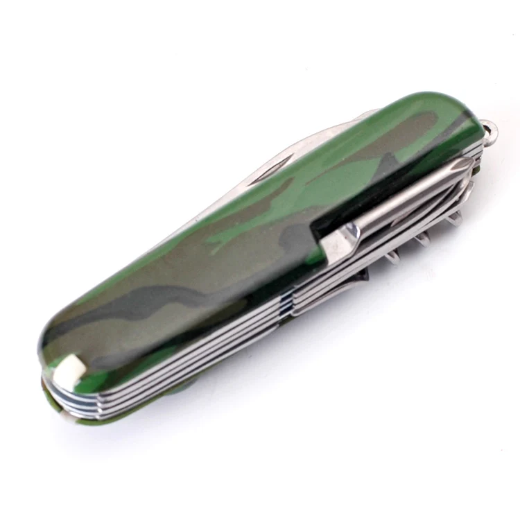 
Outdoor Travel 7 In 1 Camouflage Multifunctional Camping Knife Utility Knife 