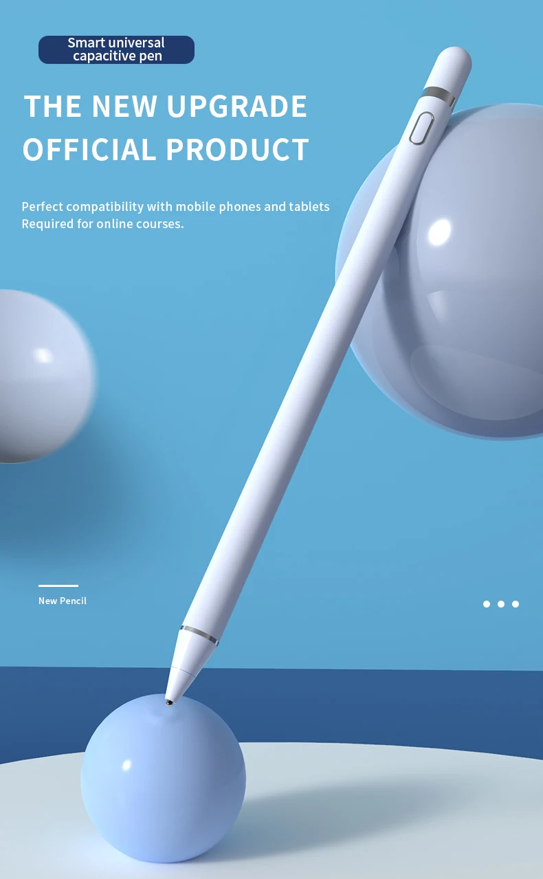 Valdus 2 In 1 Metal Smart Universal Capacitive Pen Fluent Writing Drawing Stylus Pens For Touch Screens Android Phone Tablets