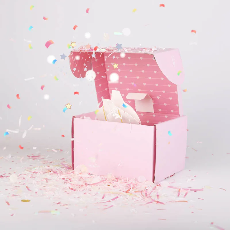 Mini Surprise Box Exploding Confetti Grenade Surprise Birthday Cosmetic Bomb Gift Box For Nail Polish Oil/Underwear/Cake/Gift