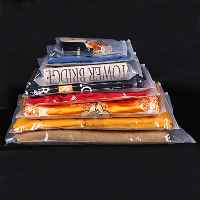 factory price wholesale slider zipper bag custom logo printed zipper bag for clothing