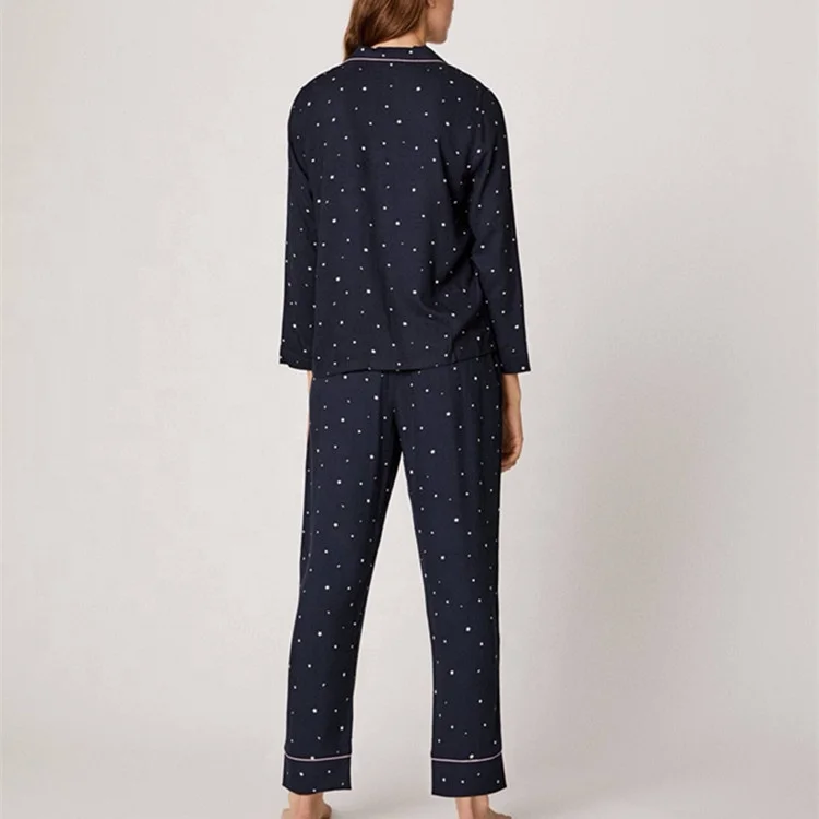 DEBELA custom long sleeve Soft and comfortable sleepwear lady set rayon loungewear  pajama for woman pijama