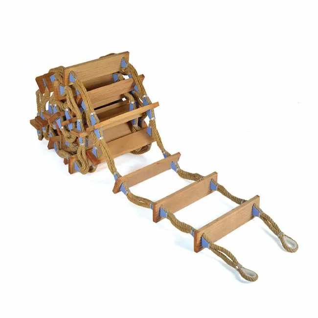 Factory good quality marine boat marine Emergency Escape wooden Rope Embarkation ladder