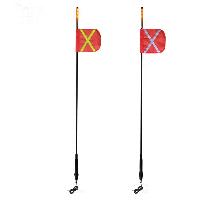 Hot Selling Mining Safety Led Whip With Reflective flag for Warning