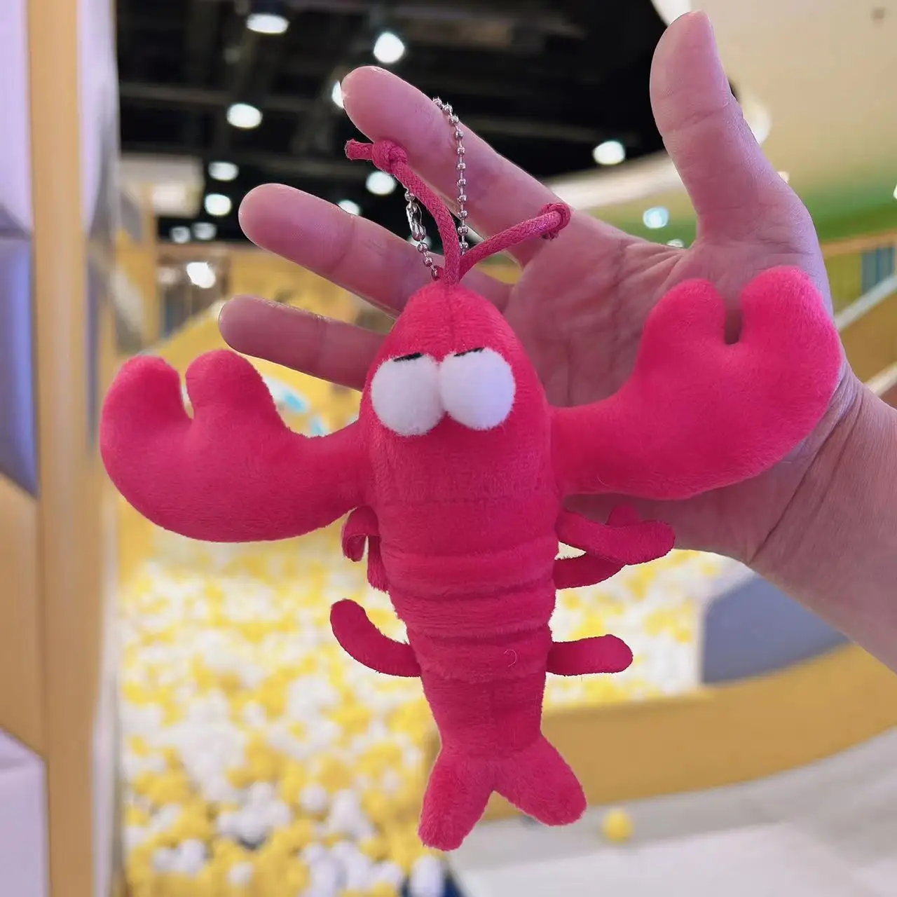 12cm plush keychain toy soft plush crab red Crayfish doll lobster little prawn sea animal Marine plush doll pendant key chain