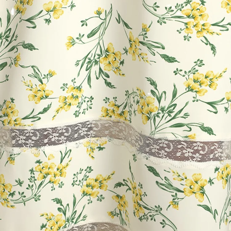 2022 Summer Elegant Linen Casual Blue Ladies Summer Casual Print Floral Embroidery Long Sleeve Lady Maxi Casual Dress For Women