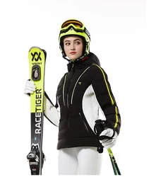 OEM ODM waterproof Anti-UV Tetrahedral fabric women  ski suits